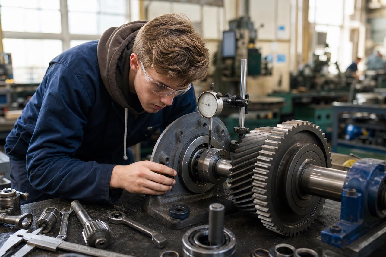 Hands-on Millwright training at an Ontario college workshop